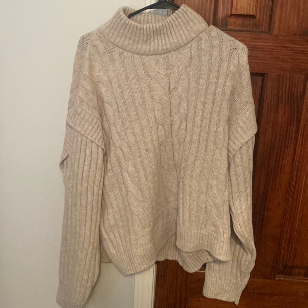 Tan mid turtle neck sweater